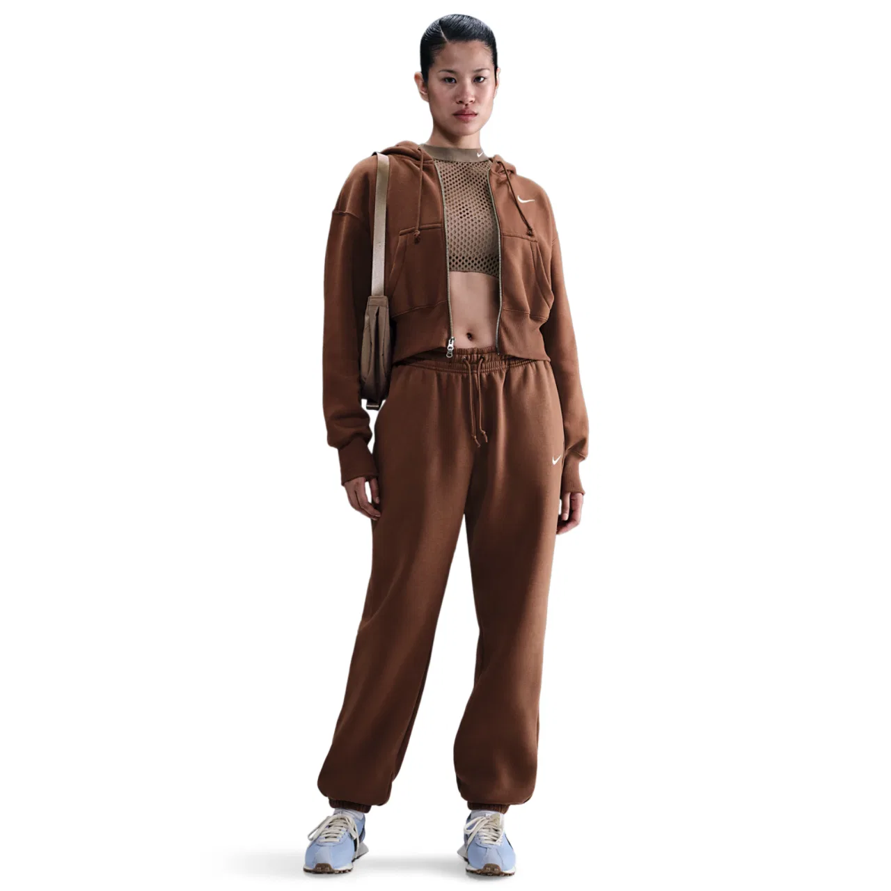 Женские брюки-джоггеры Phoenix HR OS Nike, цвет Fauna Brown/Sail — фото 3