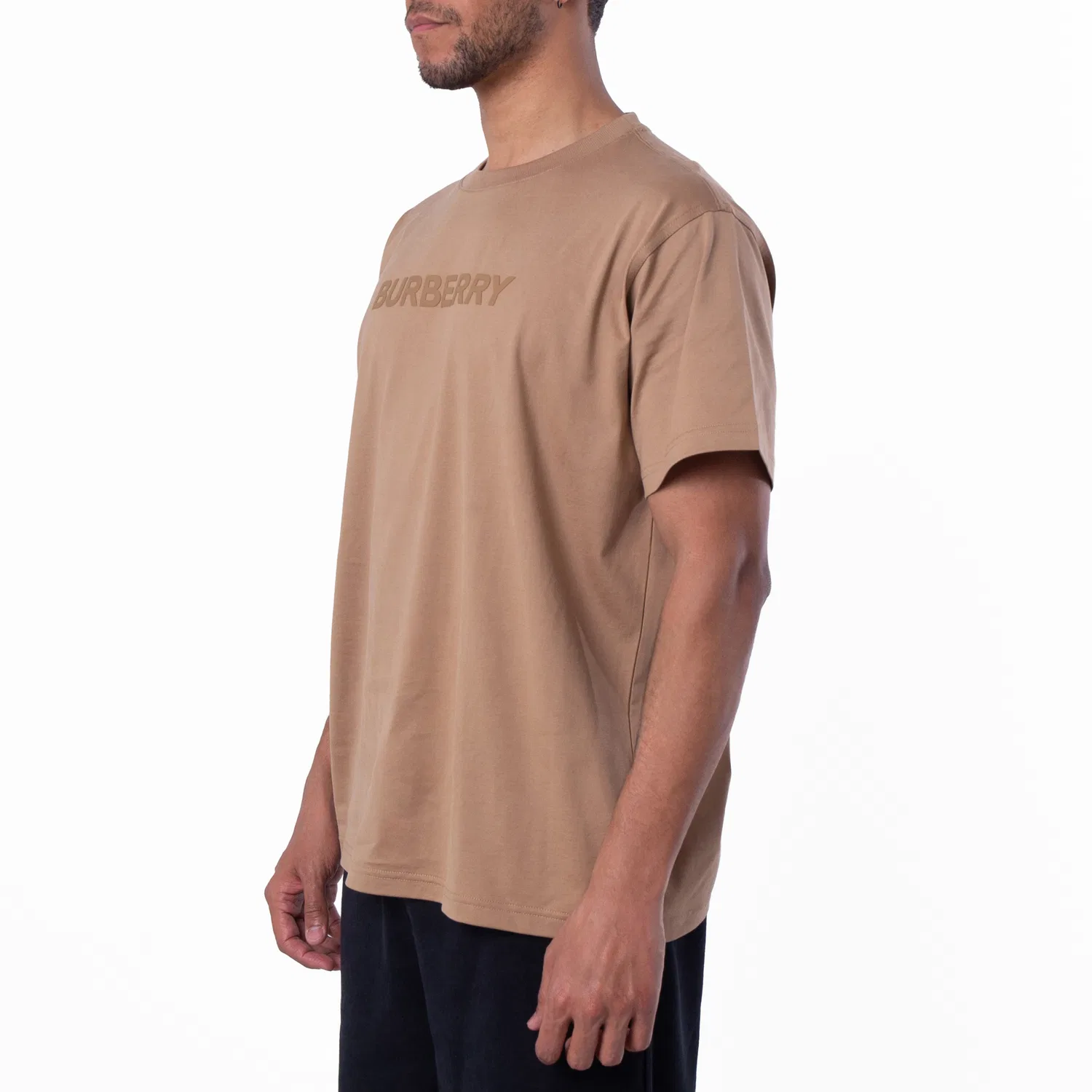 Футболка хлопковая Harriston Logo Print Burberry, Camel — фото 3