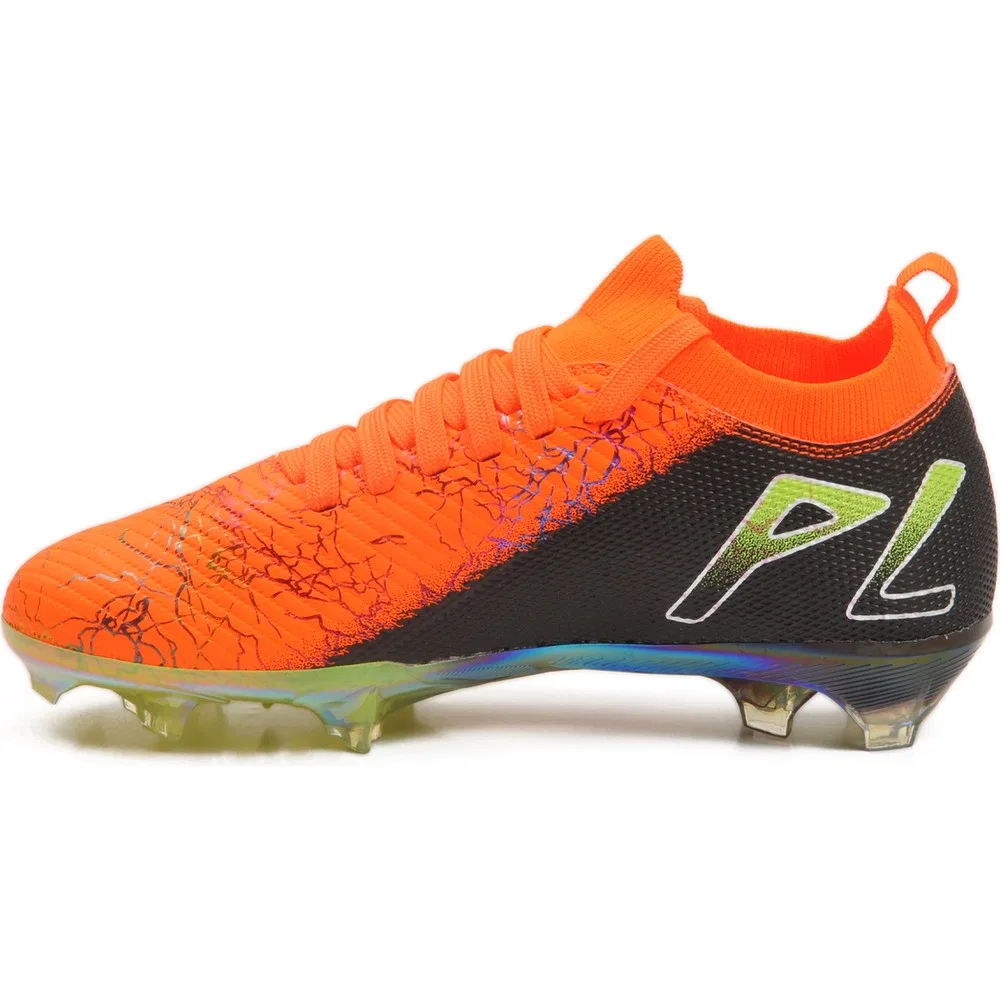 Детские футбольные бутсы с высоким голенищем, шнуровка, Orange Black, GK-252-153 G Playup — фото 4