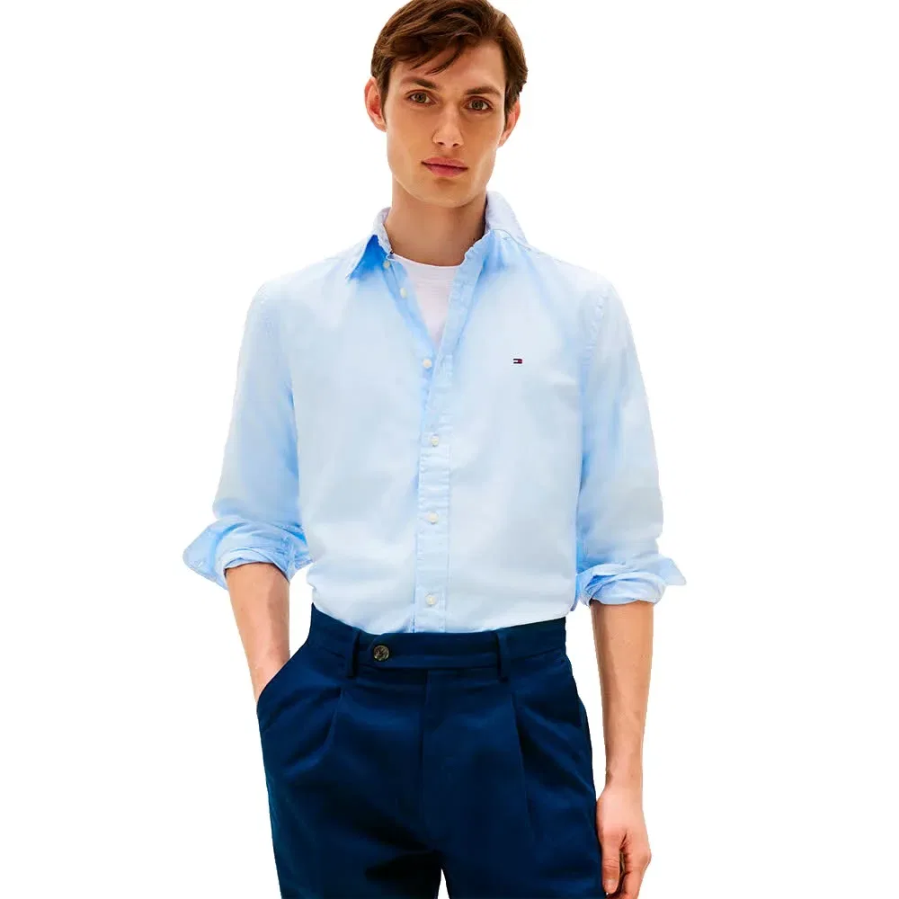 Рубашка с длинным рукавом Core Flex Regular Fit Tommy Hilfiger, синий