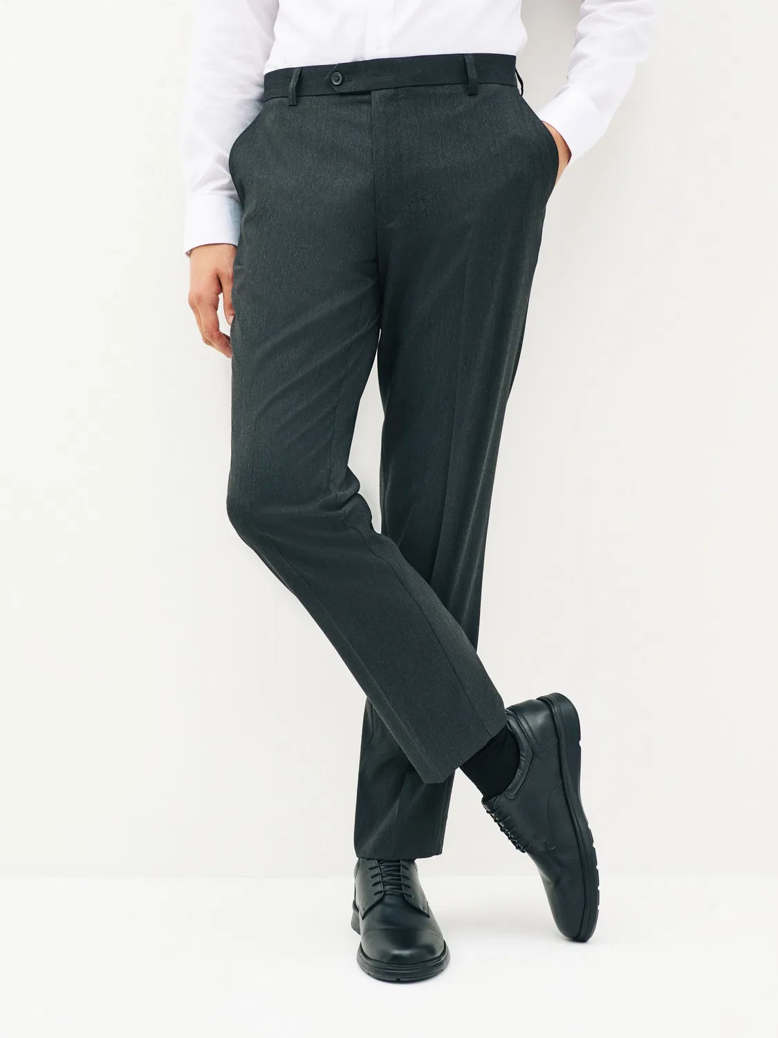 Брюки классические Tailored Fit Stretch Next, угольно-серый