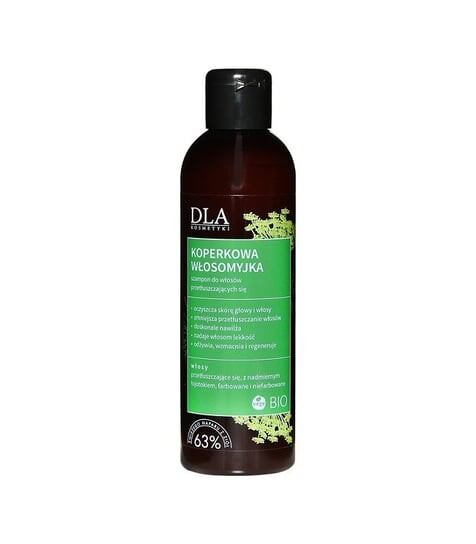 

Шампунь для жирных волос, увлажняющий, DILL HAIR WASH, 200 г DLA Cosmetics, Kosmetyki DLA