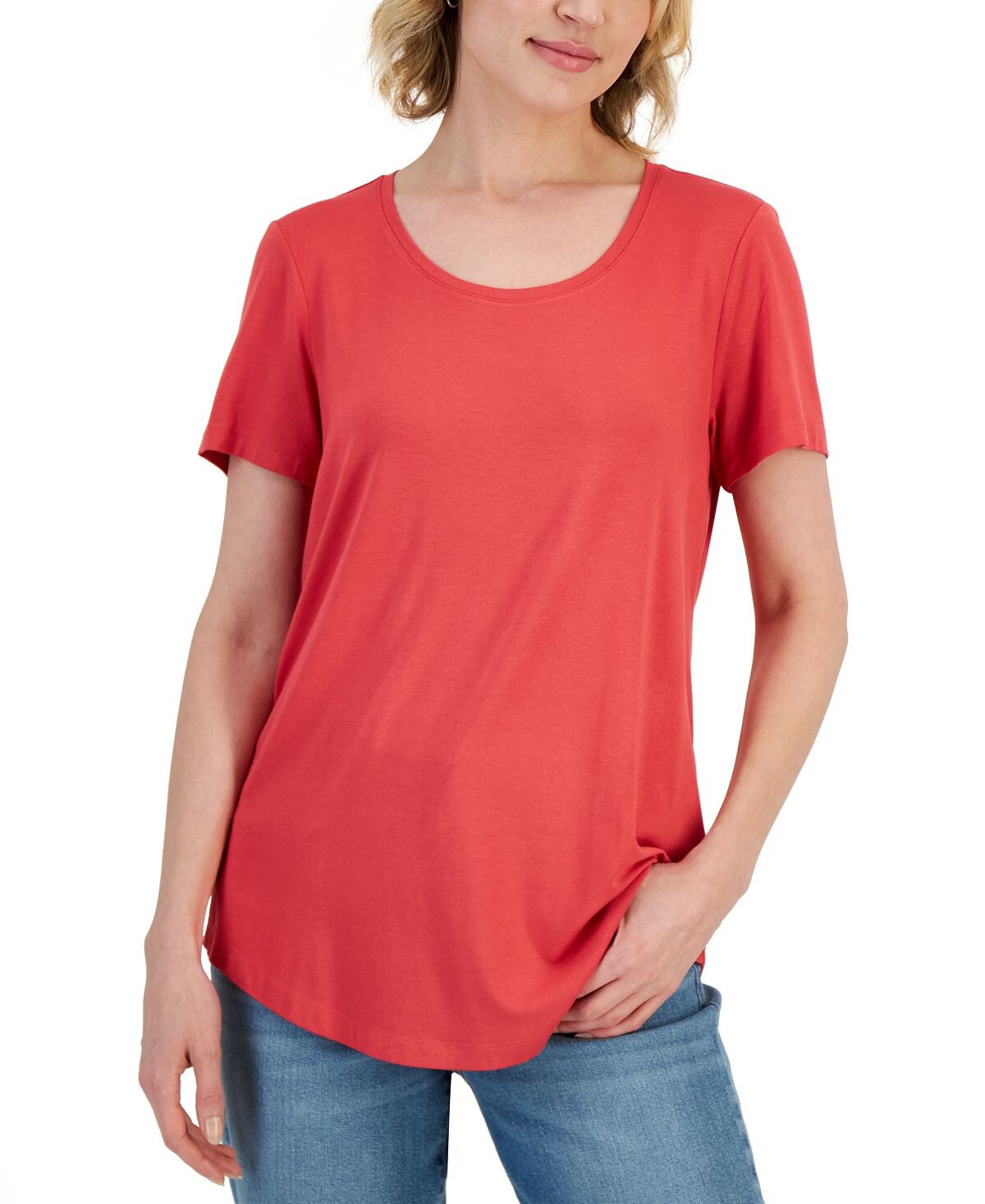 

Футболка с круглым вырезом, созданная для macy's JM Collection