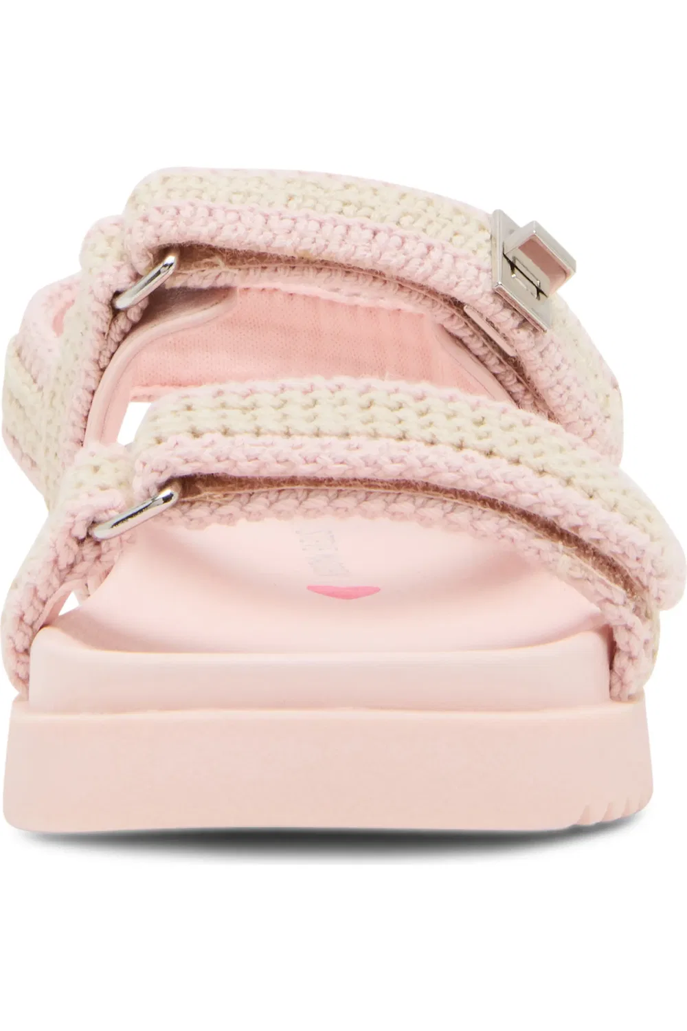 Детские сандалии с пряжками Mona Steve Madden, светло-розовый мультиколор — фото 3