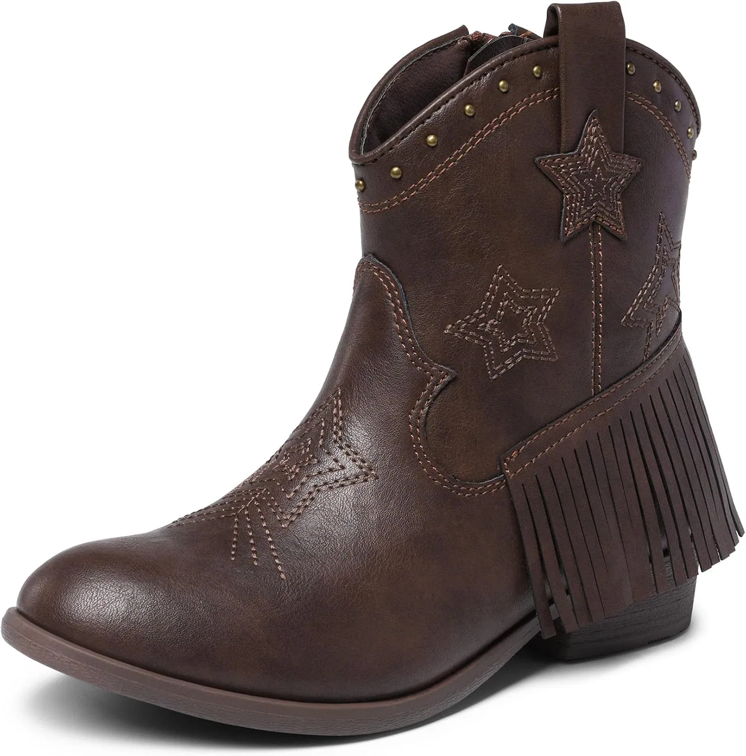 Детские сапоги для девочек с ковбойским стилем DREAM PAIRS, Brown