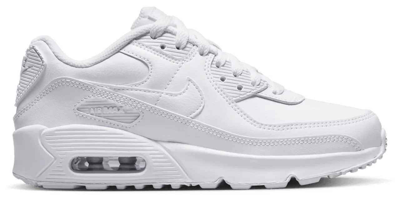 Детские кроссовки для мальчиков Nike Air Max 90, White/White/Metallic Silver