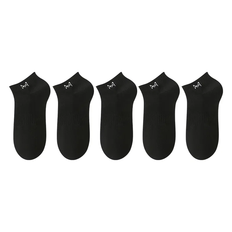 Детские носки-невидимки с принтом, Unisex No Show Socks, MIIOW, 5 Black