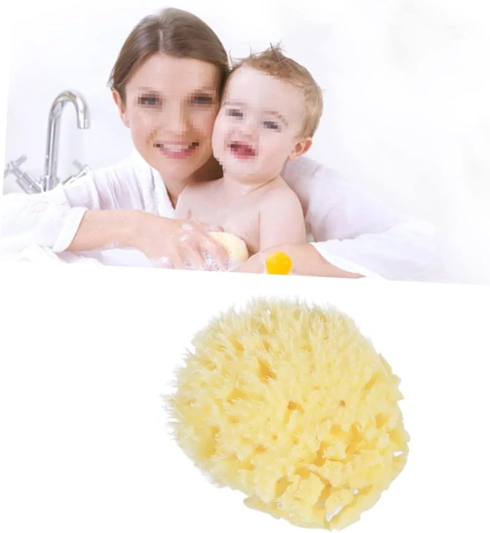 Мочалка для ванны Honeycomb Sponge, Gogogmee, 1 шт, 10x9x4.5 см, Beige — фото 3