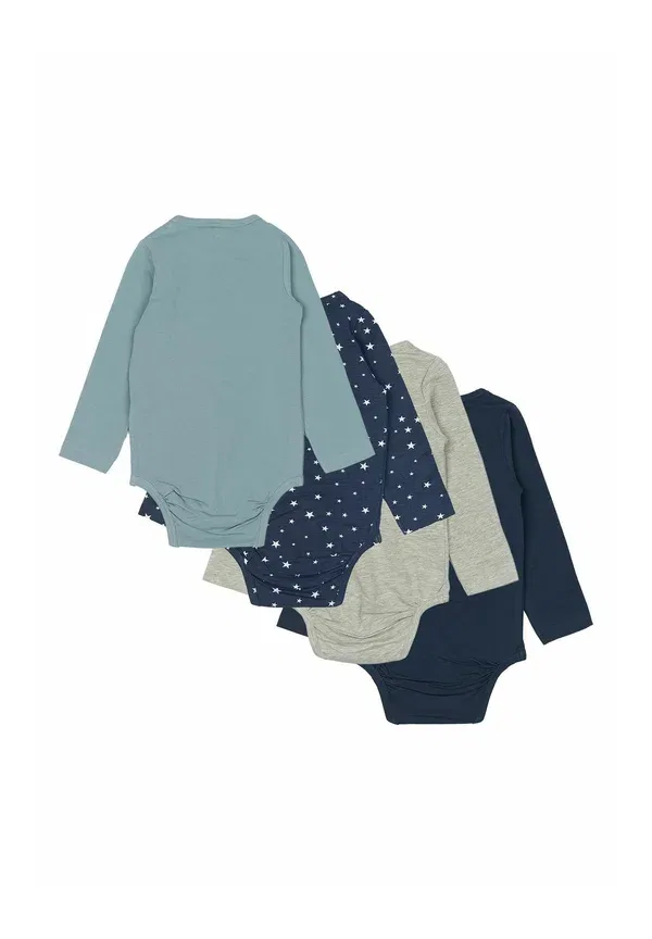 Боди из хлопка Basic multi pack 4 The New Siblings, Multi Colour, мультиколор — фото 2