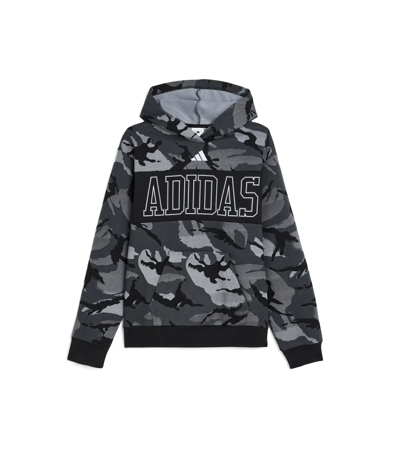 Толстовка с капюшоном AOP Color-Block Halftone Camo (для детей постарше) Adidas Kids, Black Adi