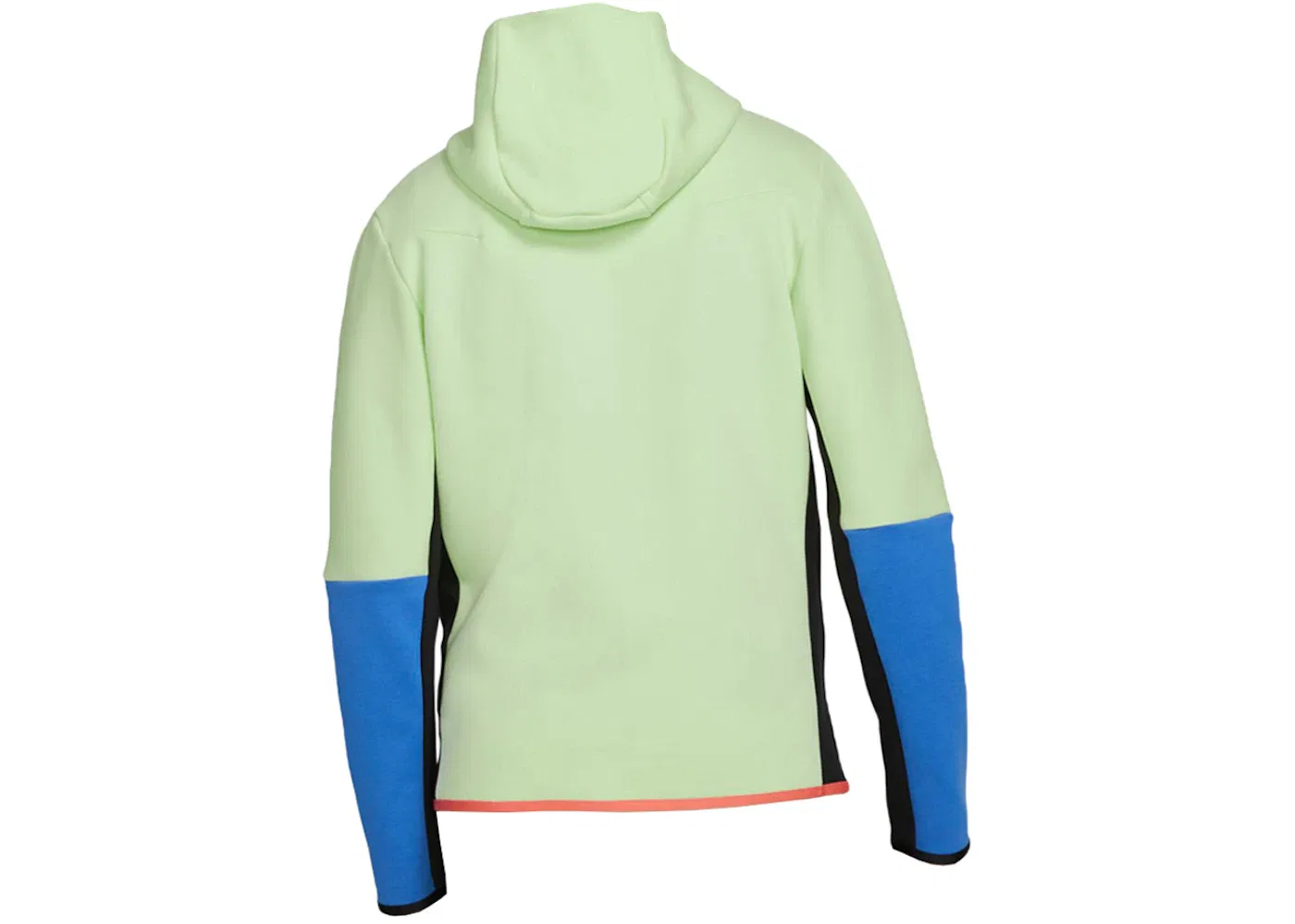Мужская куртка с капюшоном Tech Fleece Nike, Lime Ice/Black/Signal Blue/Black — фото 2