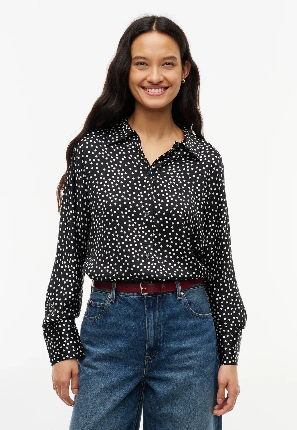 Свободная блузка на пуговицах Tommy Hilfiger, Black