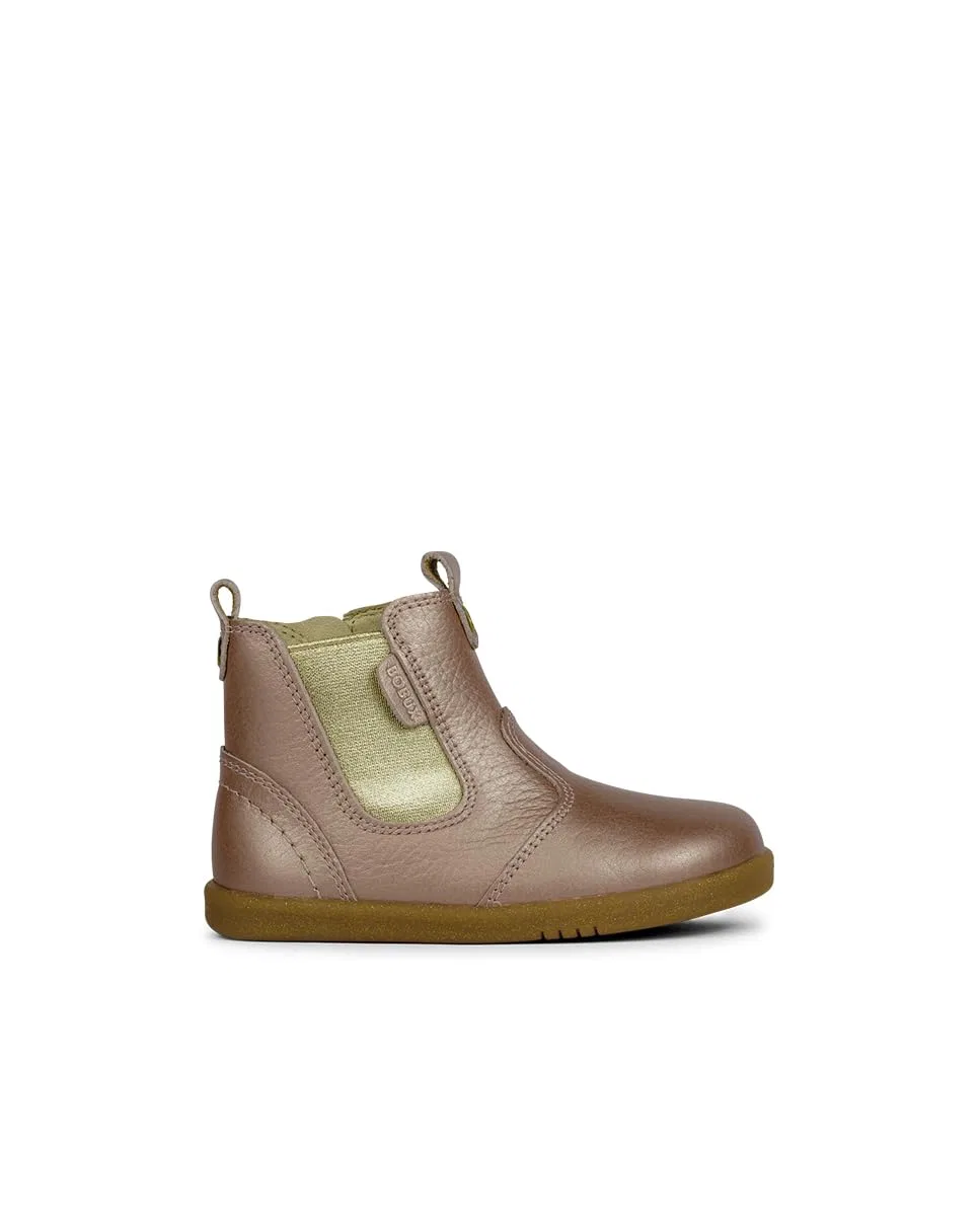 Детские ботинки для мальчиков замшевые Bobux I-Walk Jodhpur, Pink Gold