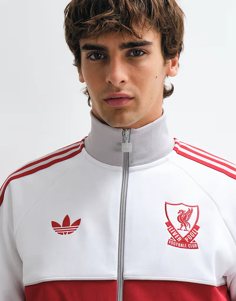 Куртка спортивная Liverpool FC Originals Adidas Performance, белый/серый — фото 2