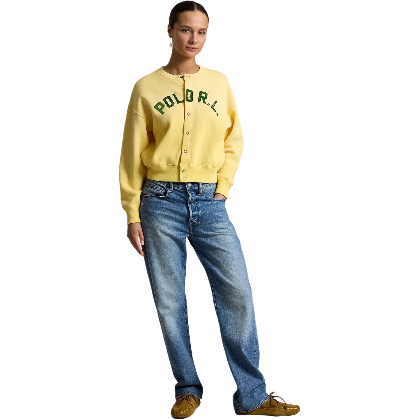 Женский свитер с круглым вырезом, умеренный прямой крой, Banana Cream, Polo Ralph Lauren — фото 4