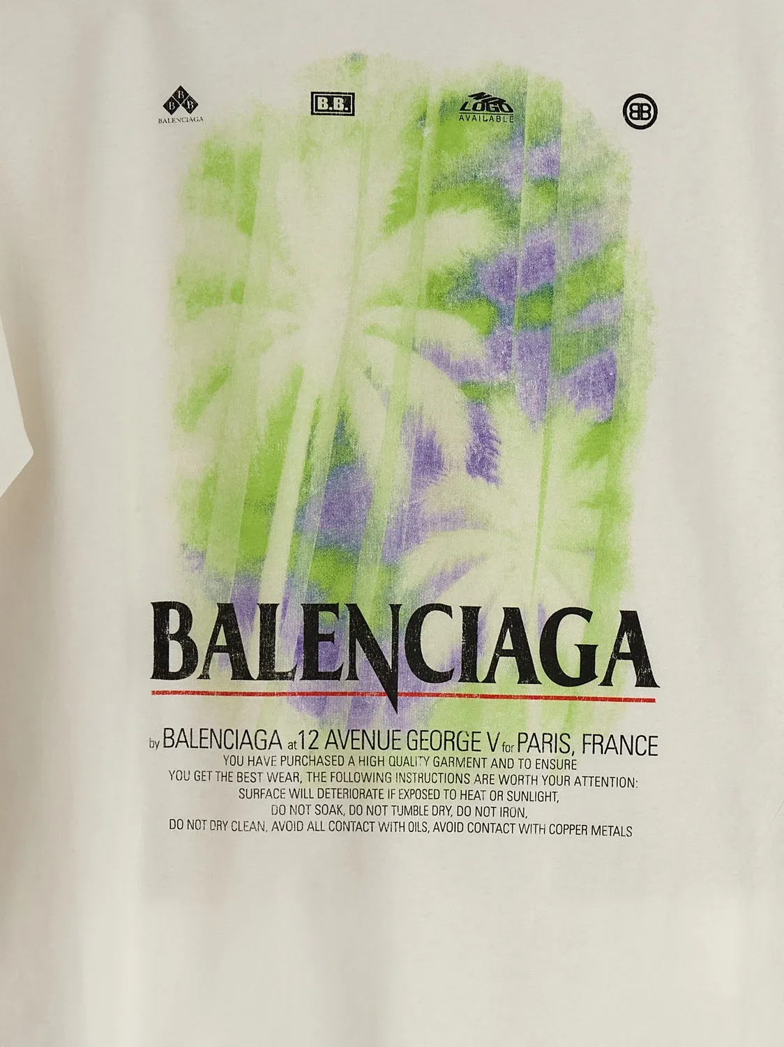 Футболка "Окно" Balenciaga, белый — фото 4
