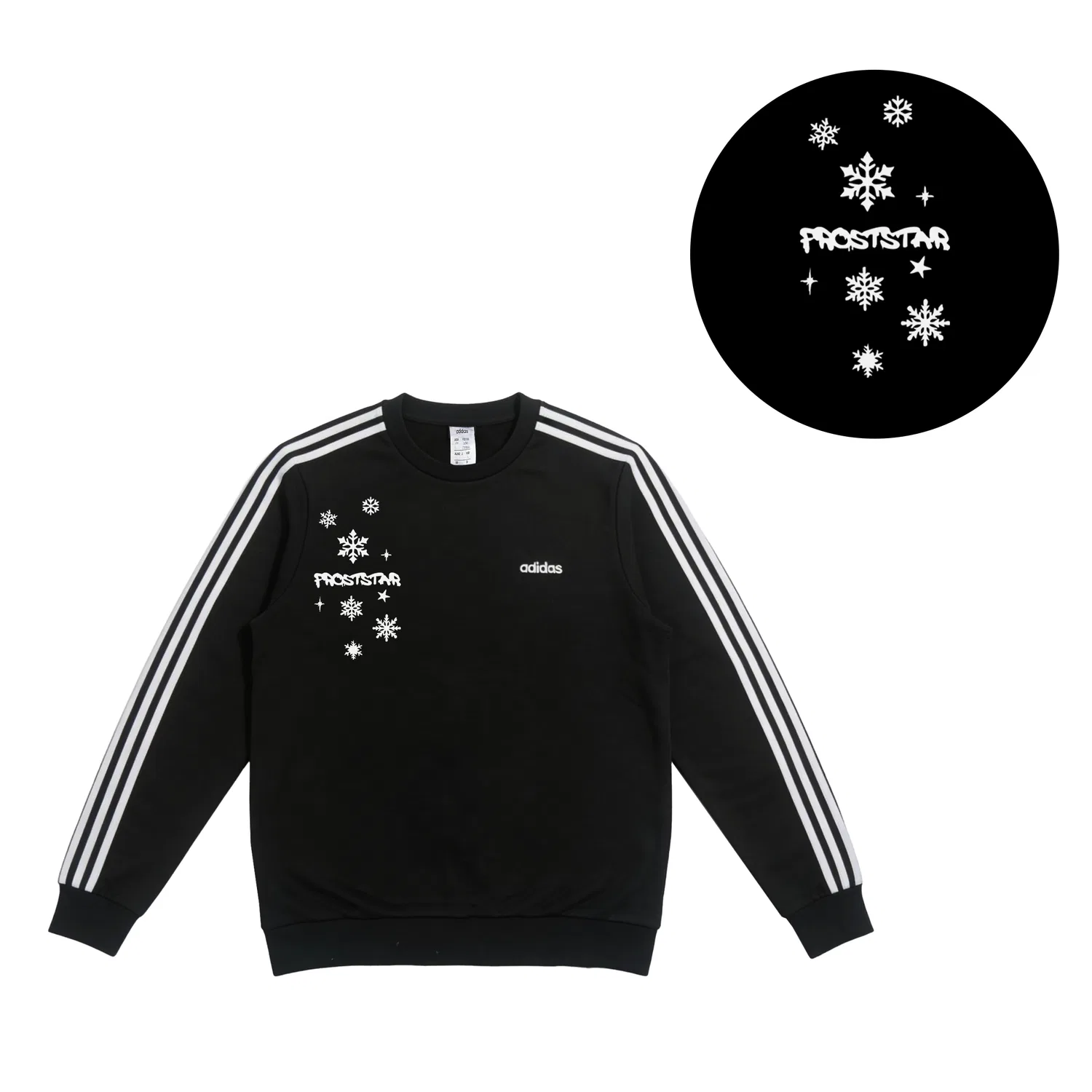 Детский свитшот с круглым вырезом Black Adidas, Black — фото 4