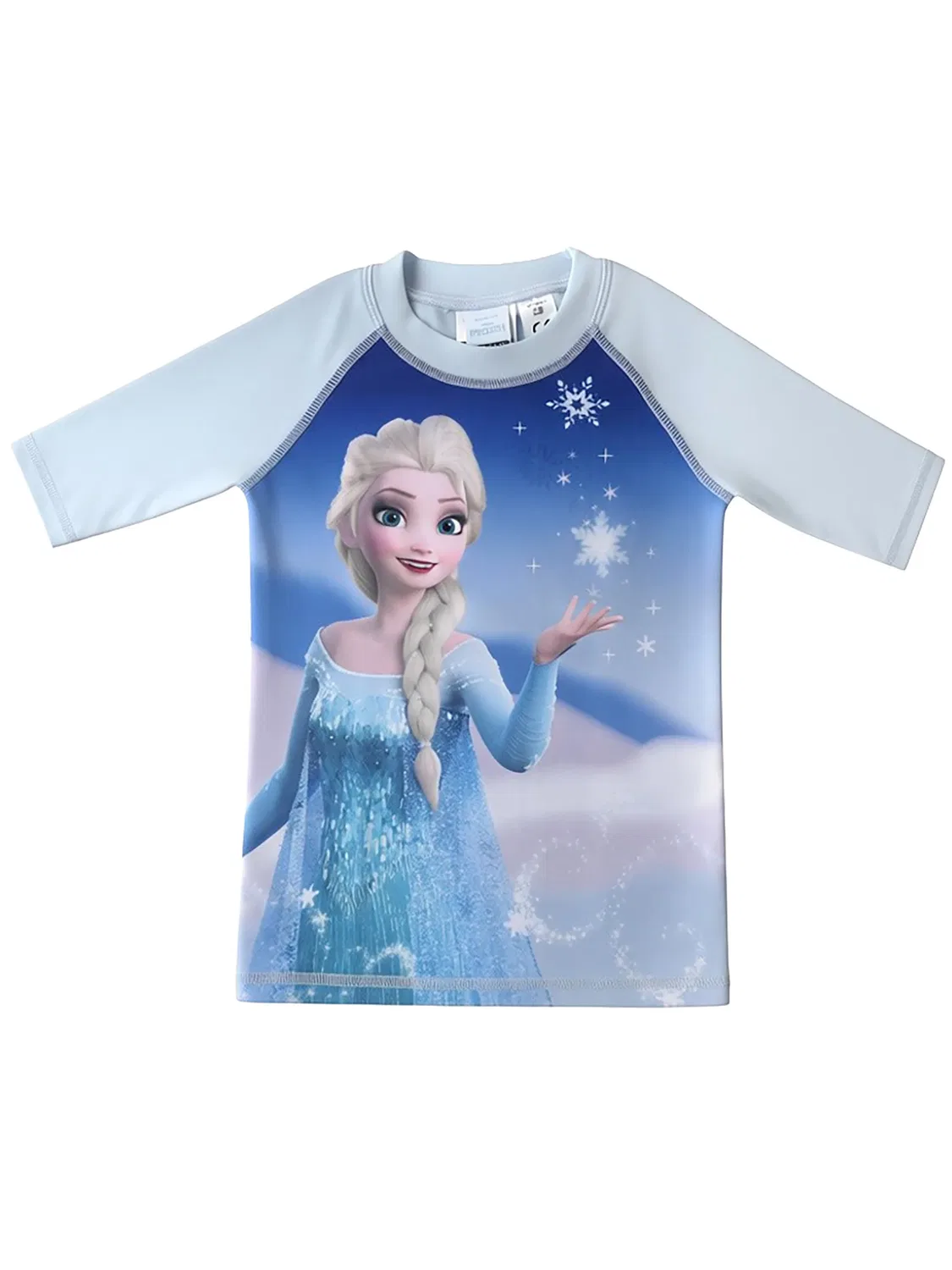Комплект для плавания с защитой от ультрафиолета с футболкой и шортами Elsa Disney Frozen, синий — фото 3