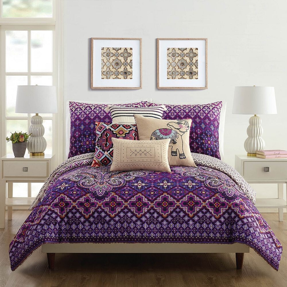 

Комплект гобеленового одеяла Vera Bradley Dream, фиолетовый