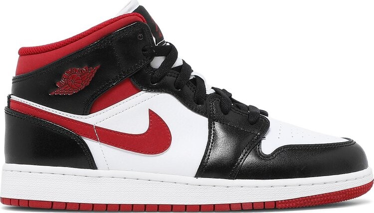 

Кроссовки Air Jordan 1 Mid GS Black Gym Red, белый, Белый;серый, Кроссовки Air Jordan 1 Mid GS Black Gym Red, белый