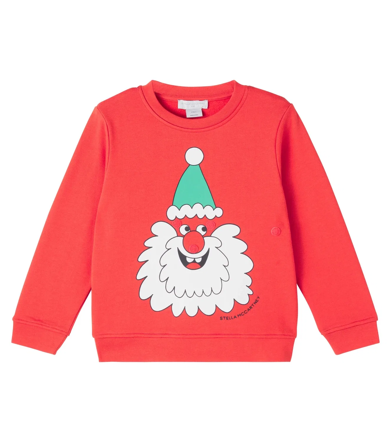 Свитшот хлопковый с принтом Stella Mccartney Kids, красный — фото 4