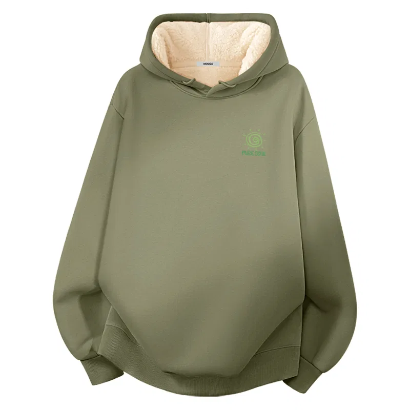 Детская худи с капюшоном MINISO, Цвет Thermal Sherpa Khaki — фото 3