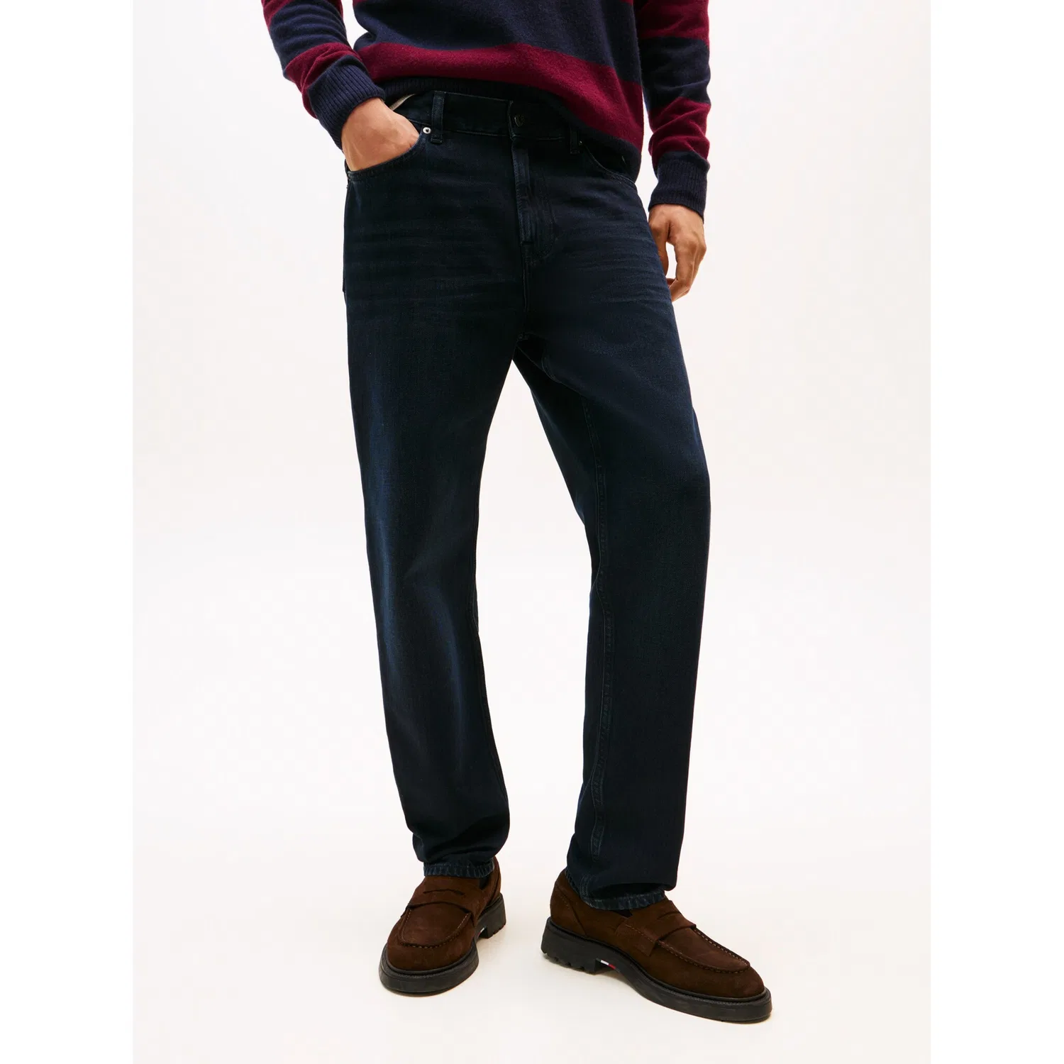 Мужские tapered-fit джинсы Regular Fit с децентной стиркой Tommy Hilfiger, Windum Blue Black