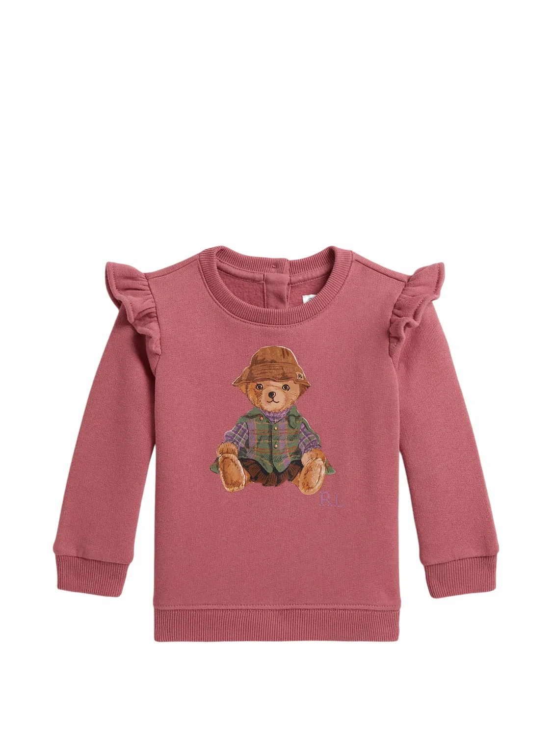 Polo Ralph Lauren Свитшот с принтом мишки, розовый