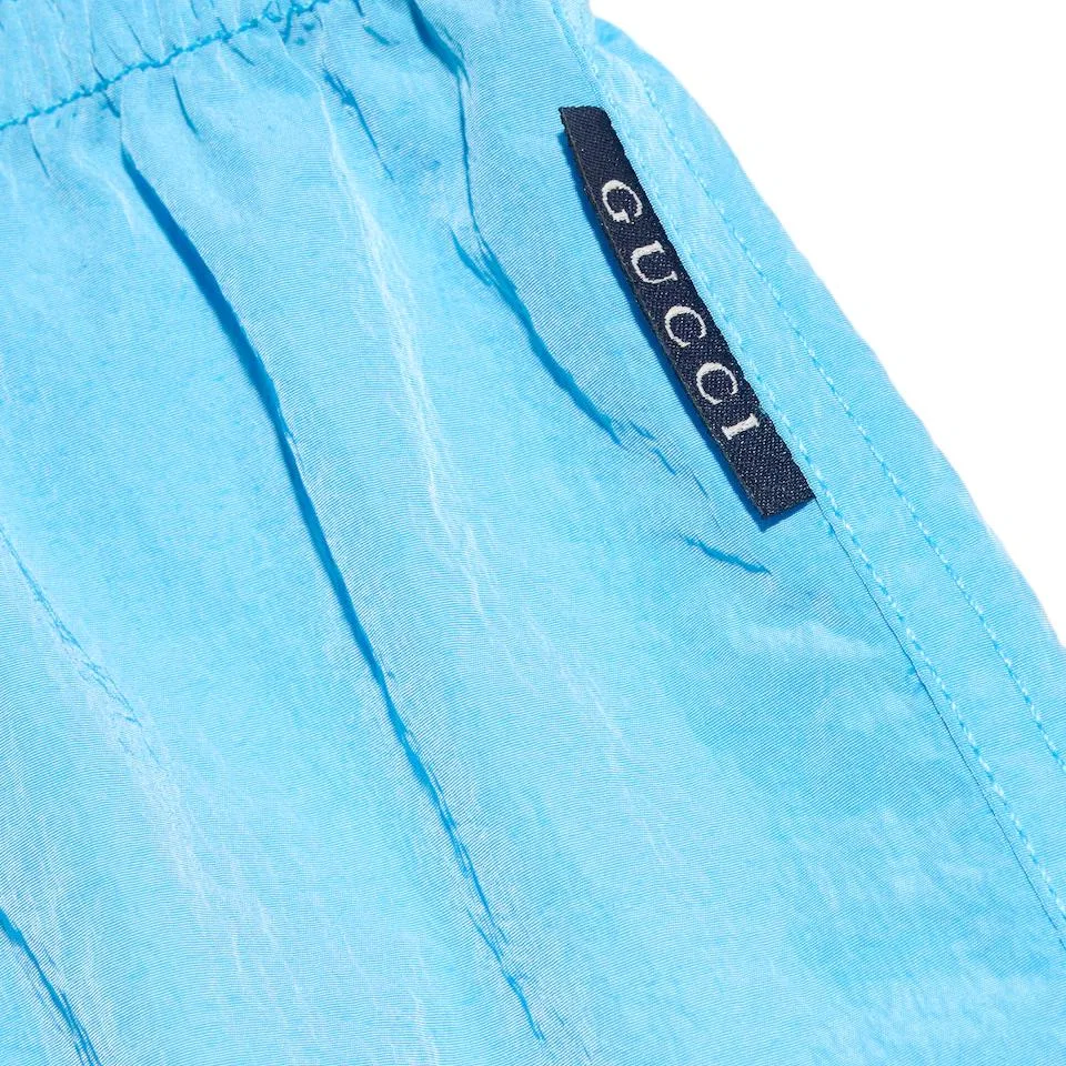 Детские шорты с принтом Light Blue GUCCI — фото 4