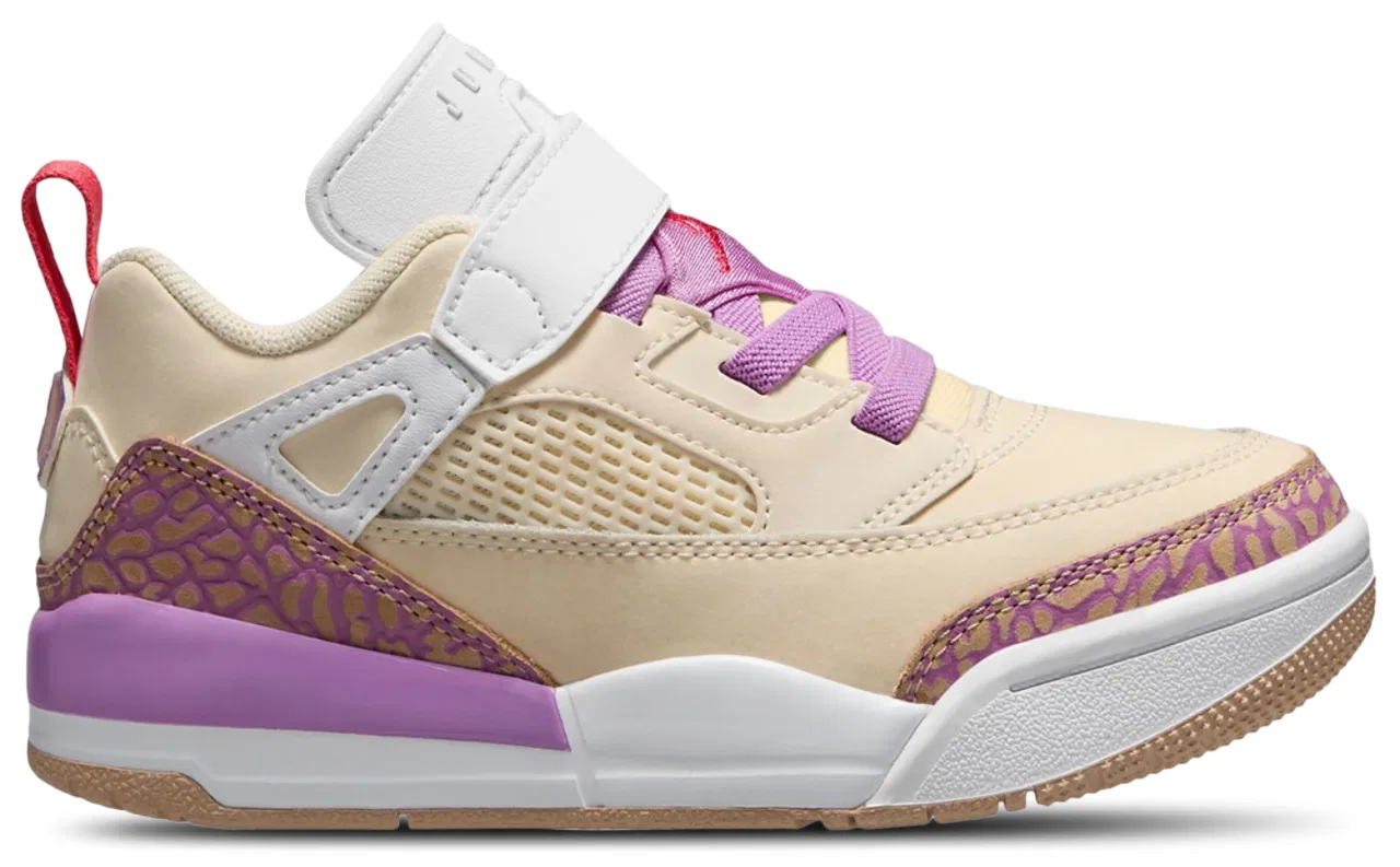 Детские кроссовки для девочек с липучкой Jordan Spizike Low Fem, Rush Fuchsia/Pale Ivory/Fusion Red