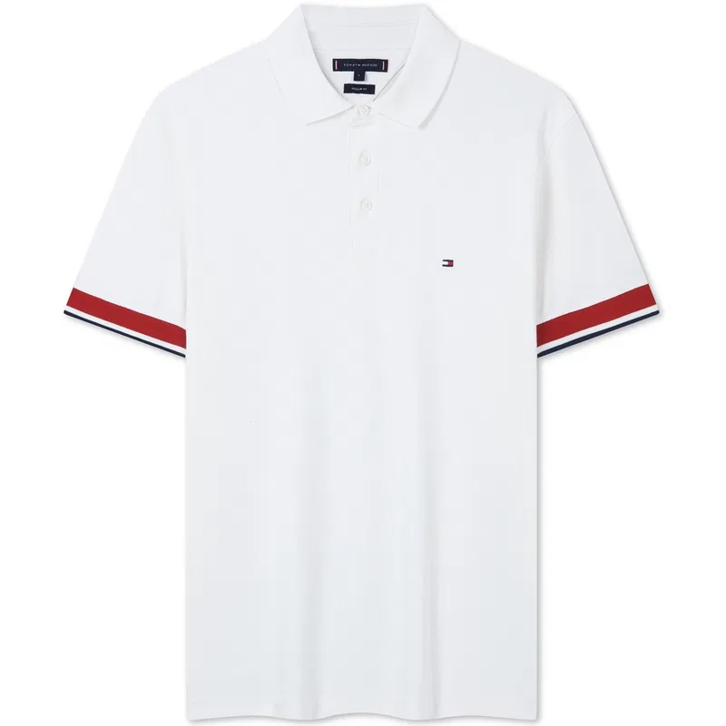 Мужское поло Tommy Hilfiger, Цвет White YBH
