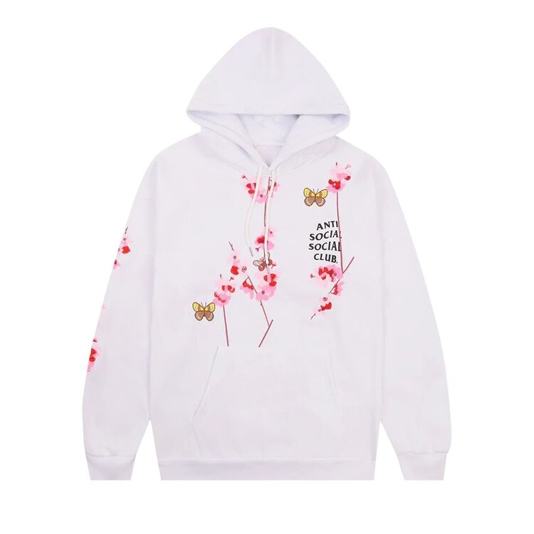 

Худи Anti Social Social Club Kkoch Butterflies Full Embroidery Hoodie White, белый