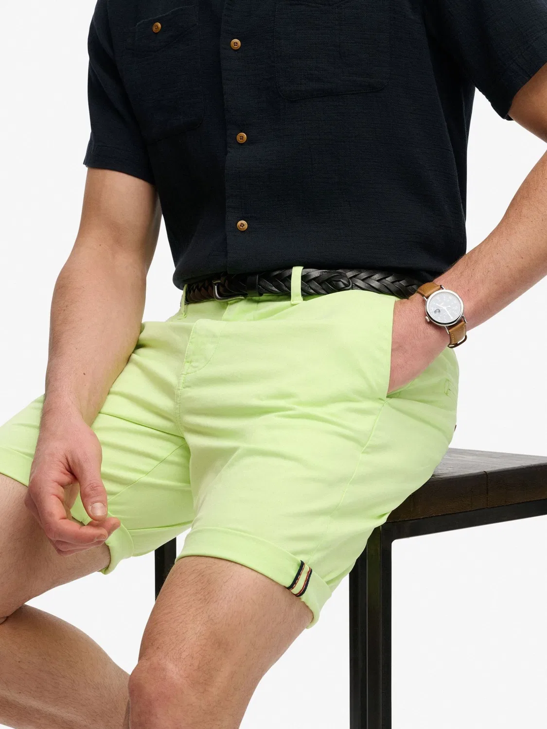 Шорты чинос Regular Fit Superdry, зеленый