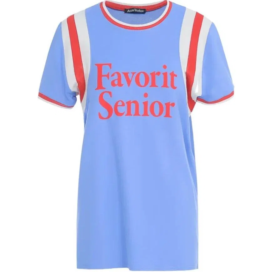 Футболка женская Acne Studios, Blue/Red