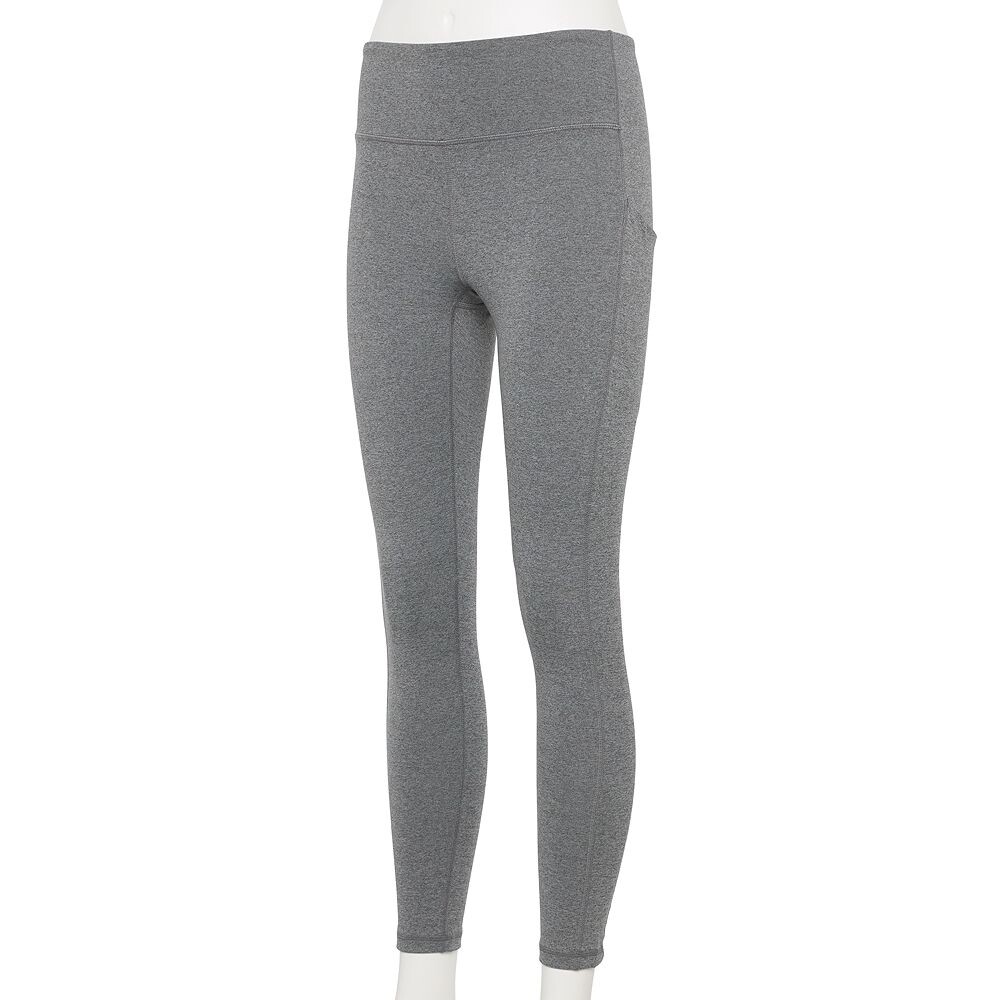 

Женские леггинсы Tek Gear Ultrastretch с высокой талией и боковыми карманами размером 7/8, цвет Charcoal