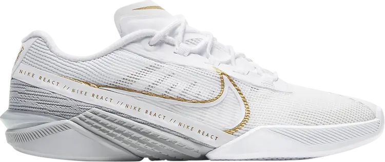 Кроссовки Nike Wmns React Metcon Turbo 'White Metallic Gold', белый