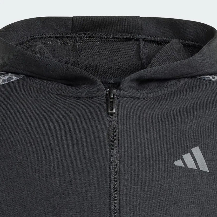 Детский свитшот с капюшоном и молнией Seasonals Animal Full Zip adidas, Черный — фото 4