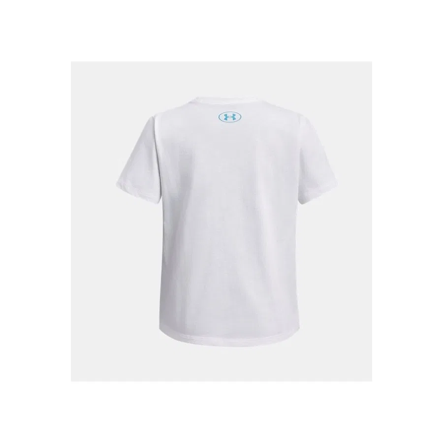 Детская футболка с принтом UA Bubble Wordmark Under Armour, Белый — фото 2