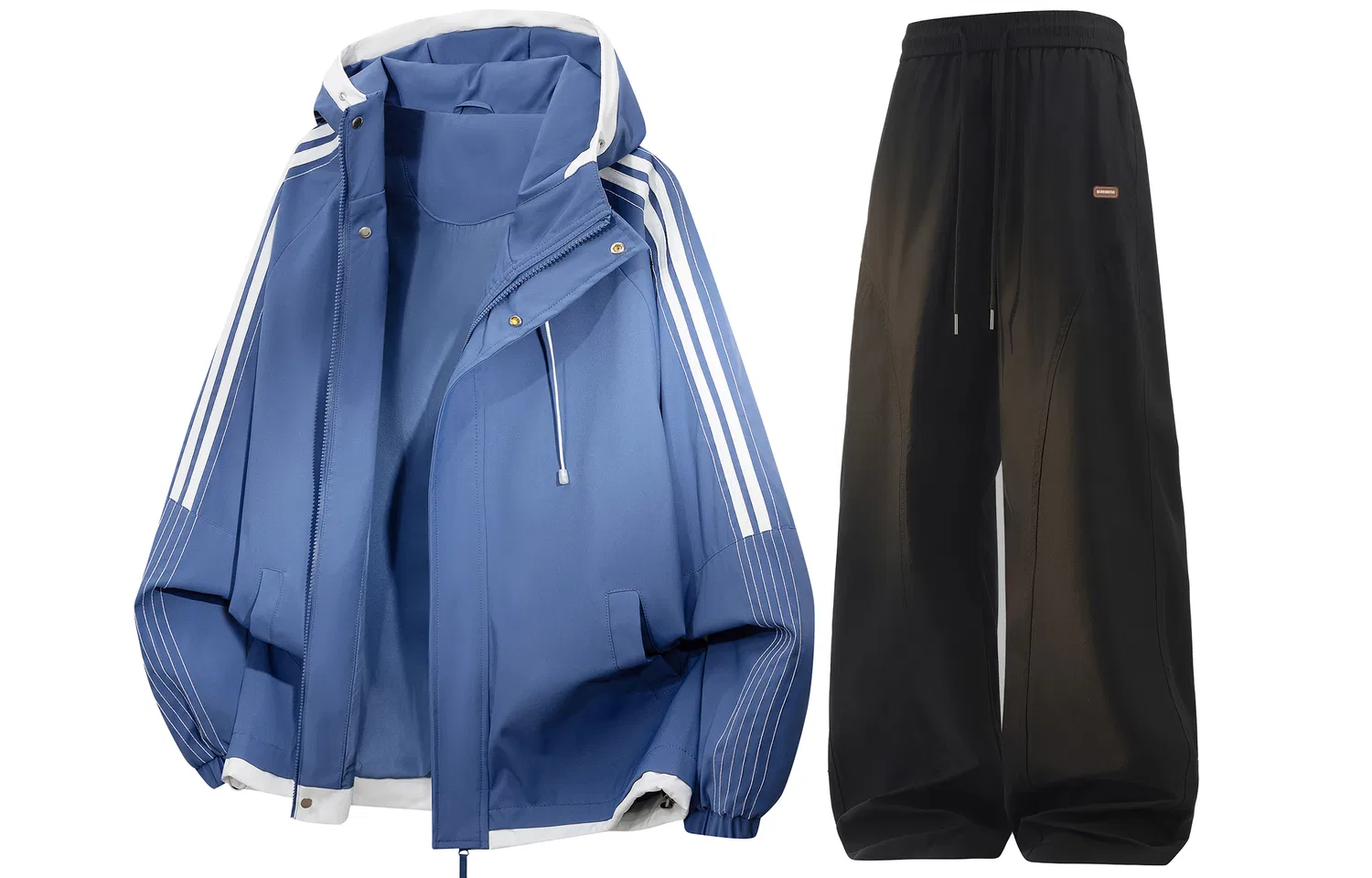 Детский спортивный костюм с капюшоном Denim Blue+Black WARRIOR