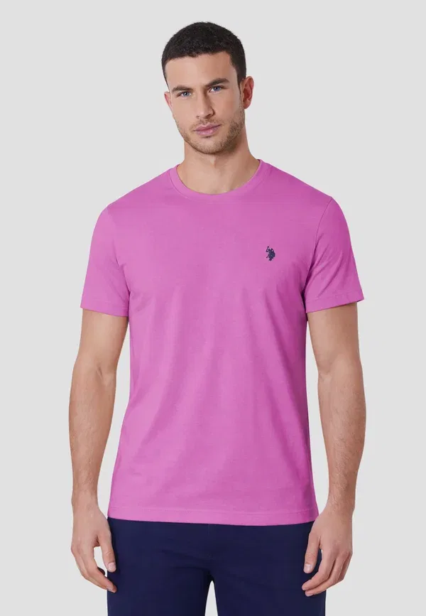 Футболка хлопковая Basic T-shirt U.S. Polo Assn., Neon Pink, розовый