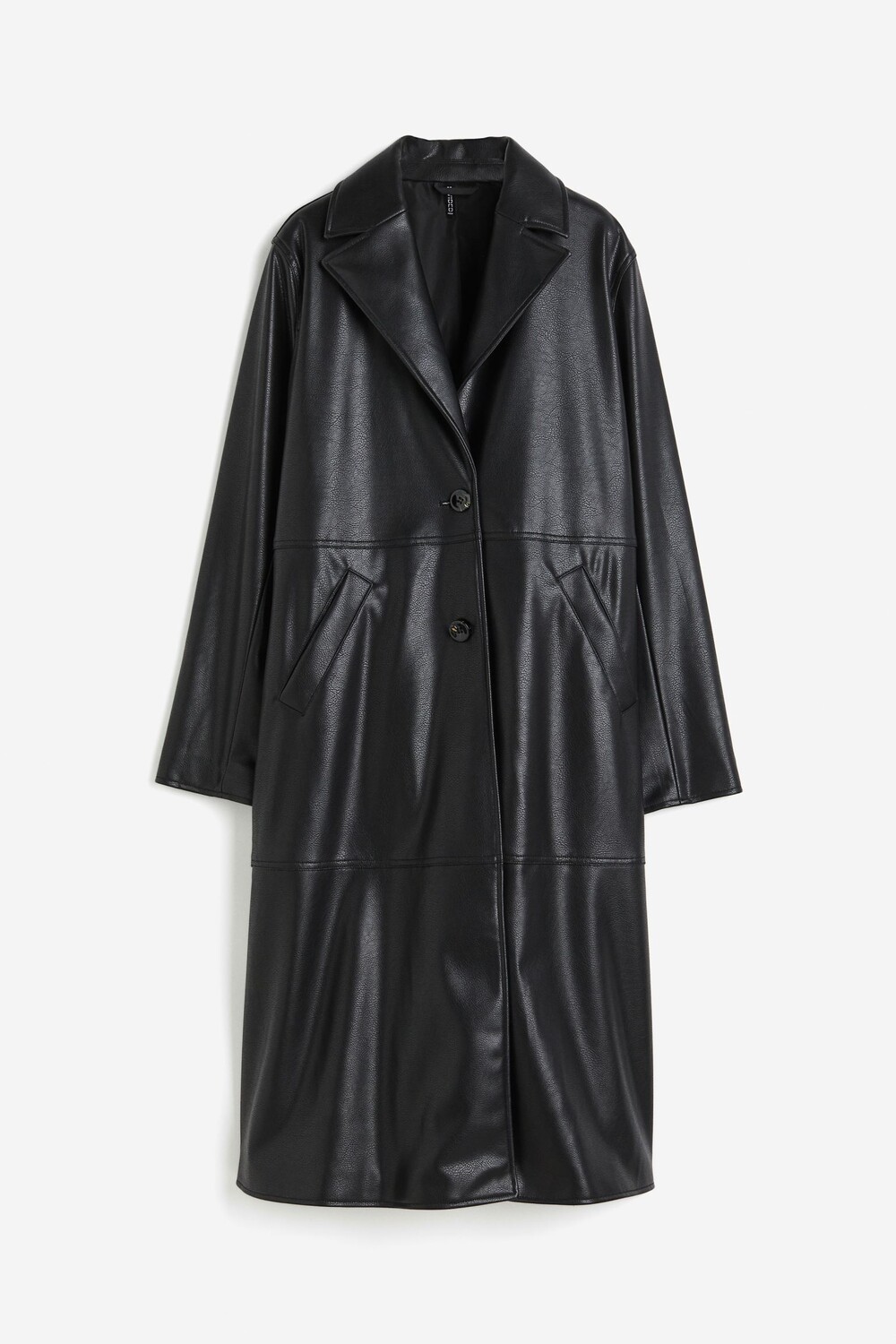 

Пальто H&M Coated Single-breasted, черный