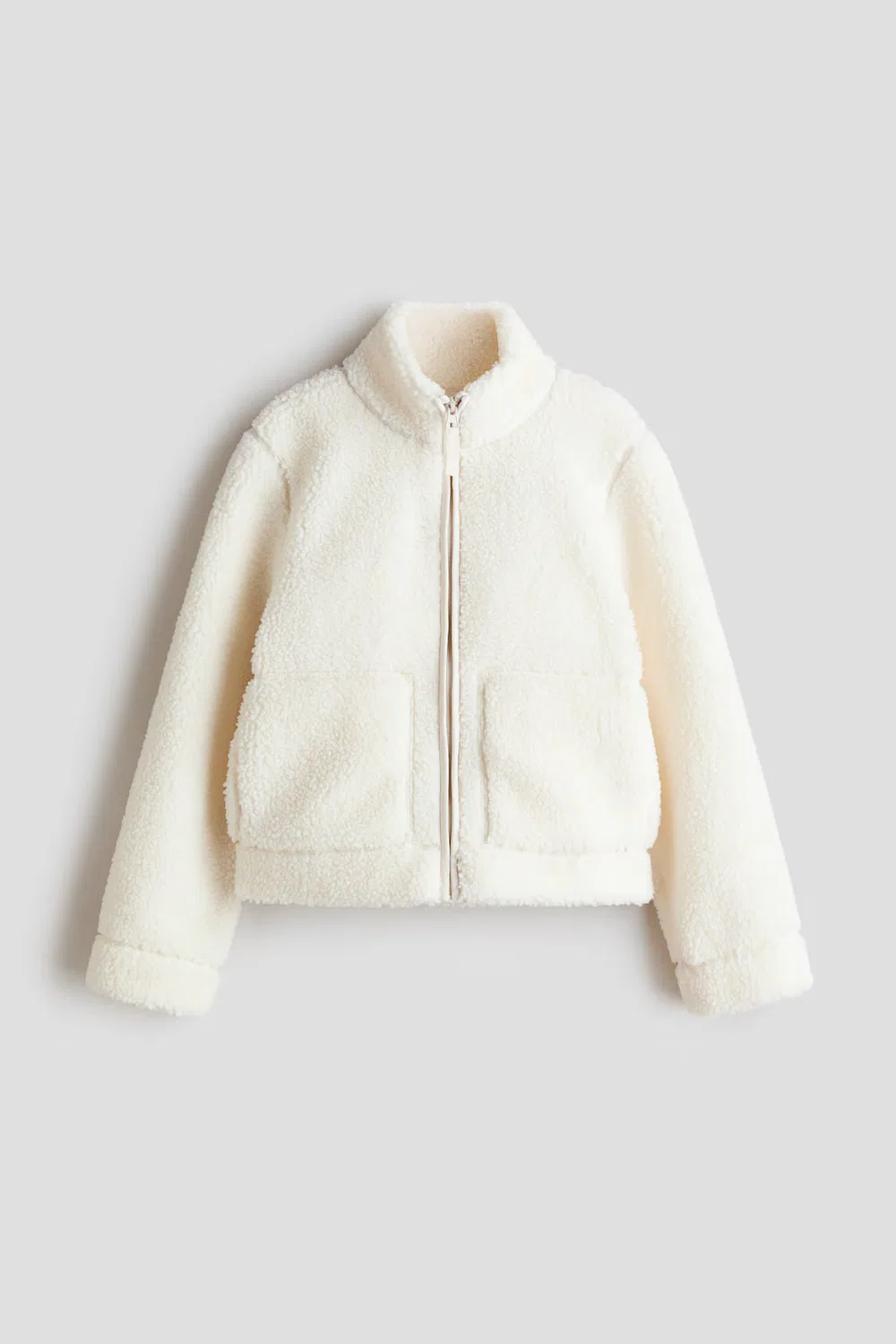 Куртка из плюшевого флиса H&M, Cremefarben