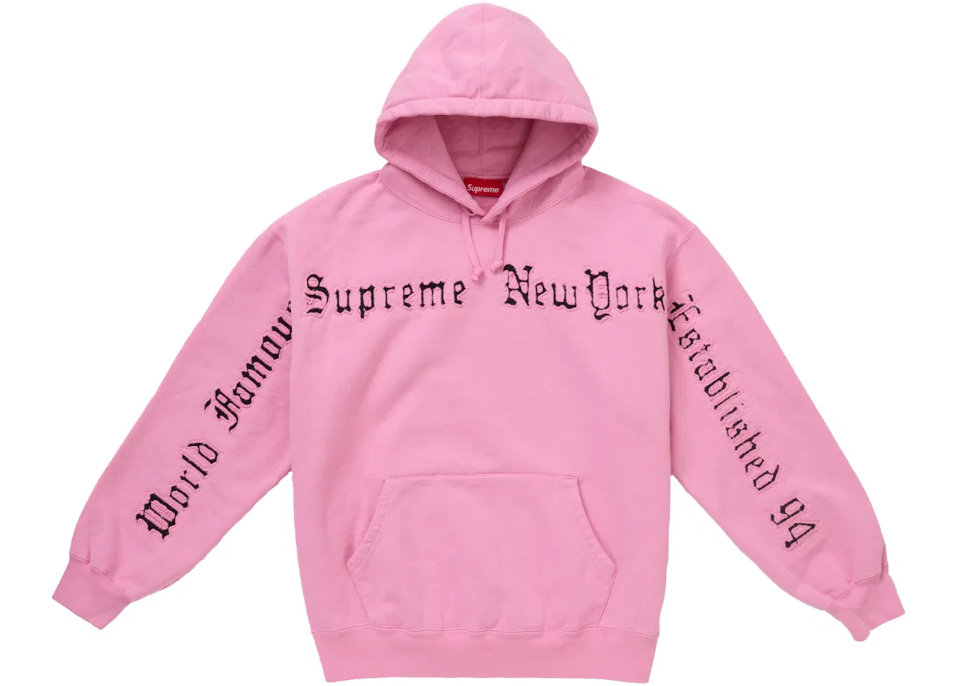 Мужская худи с контрастными вырезами Supreme Sweatshirt, Pink