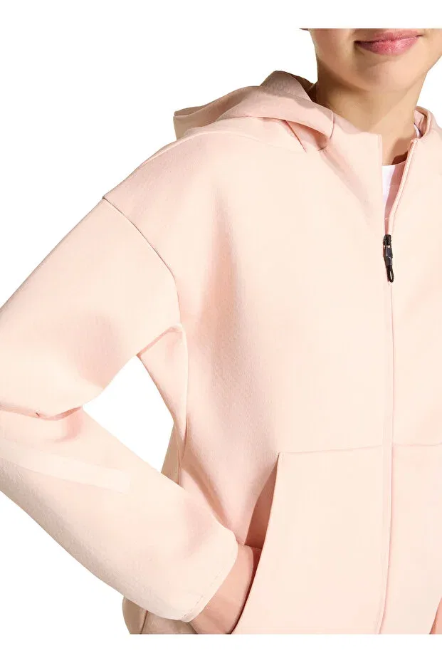 Детские свитшот для девочек с капюшоном Adidas, Pink — фото 4