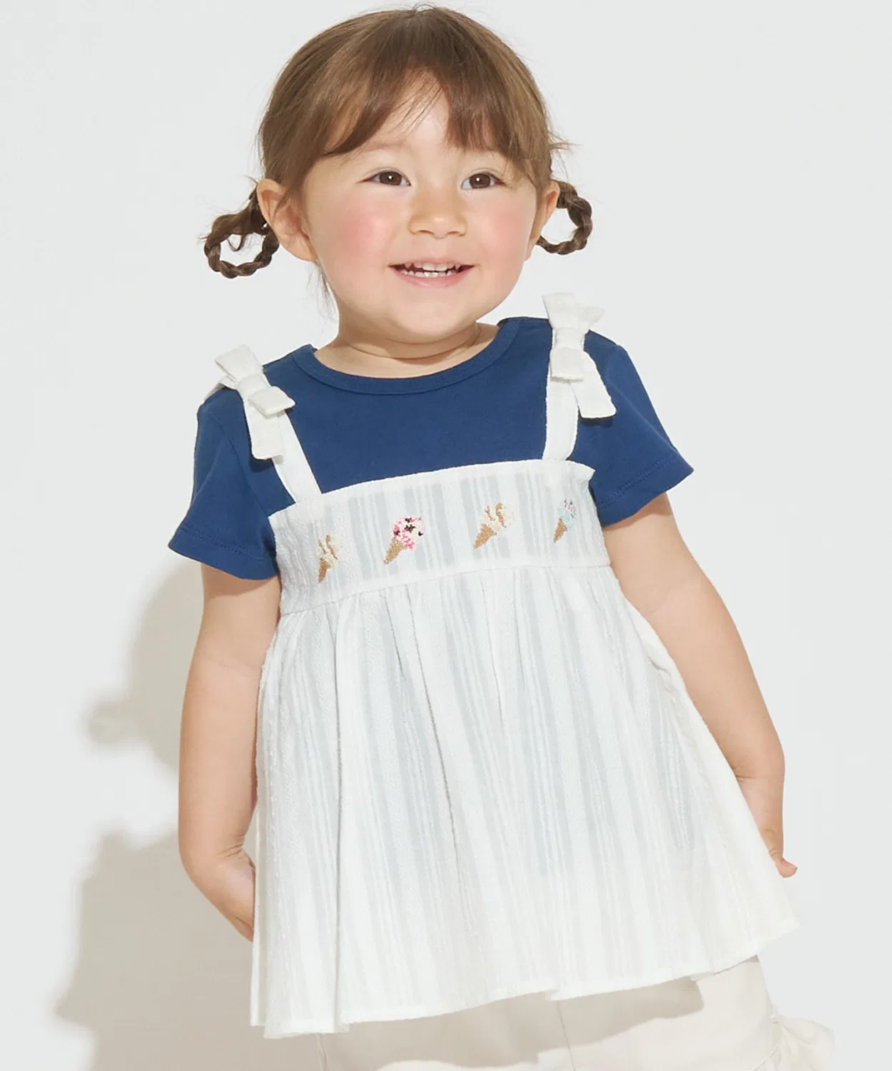 Детская туника с длинным рукавом31 Ice Cream, petit main, Off White
