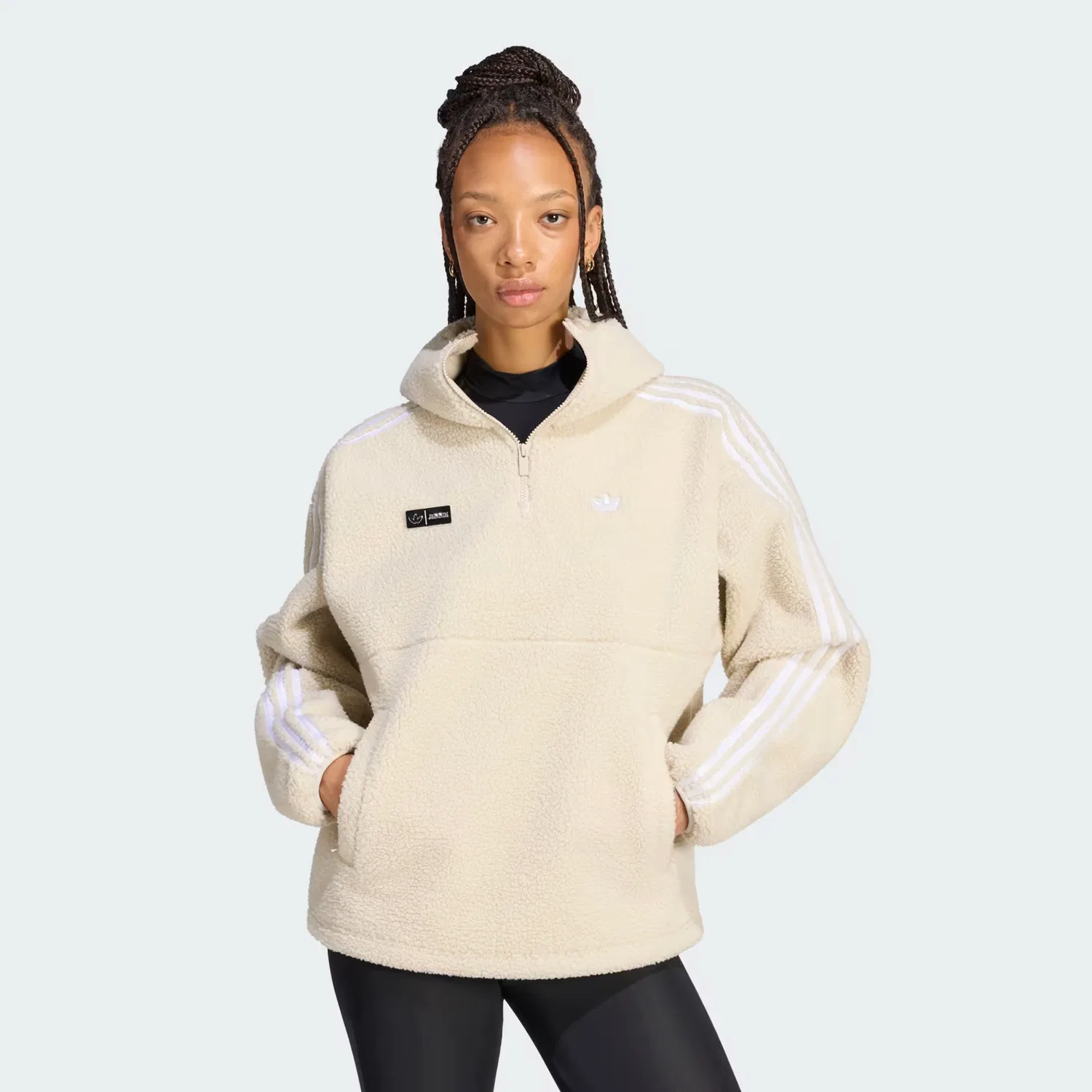 Женская флисовая куртка-худи свободного кроя Jennie Adidas Originals, Bliss