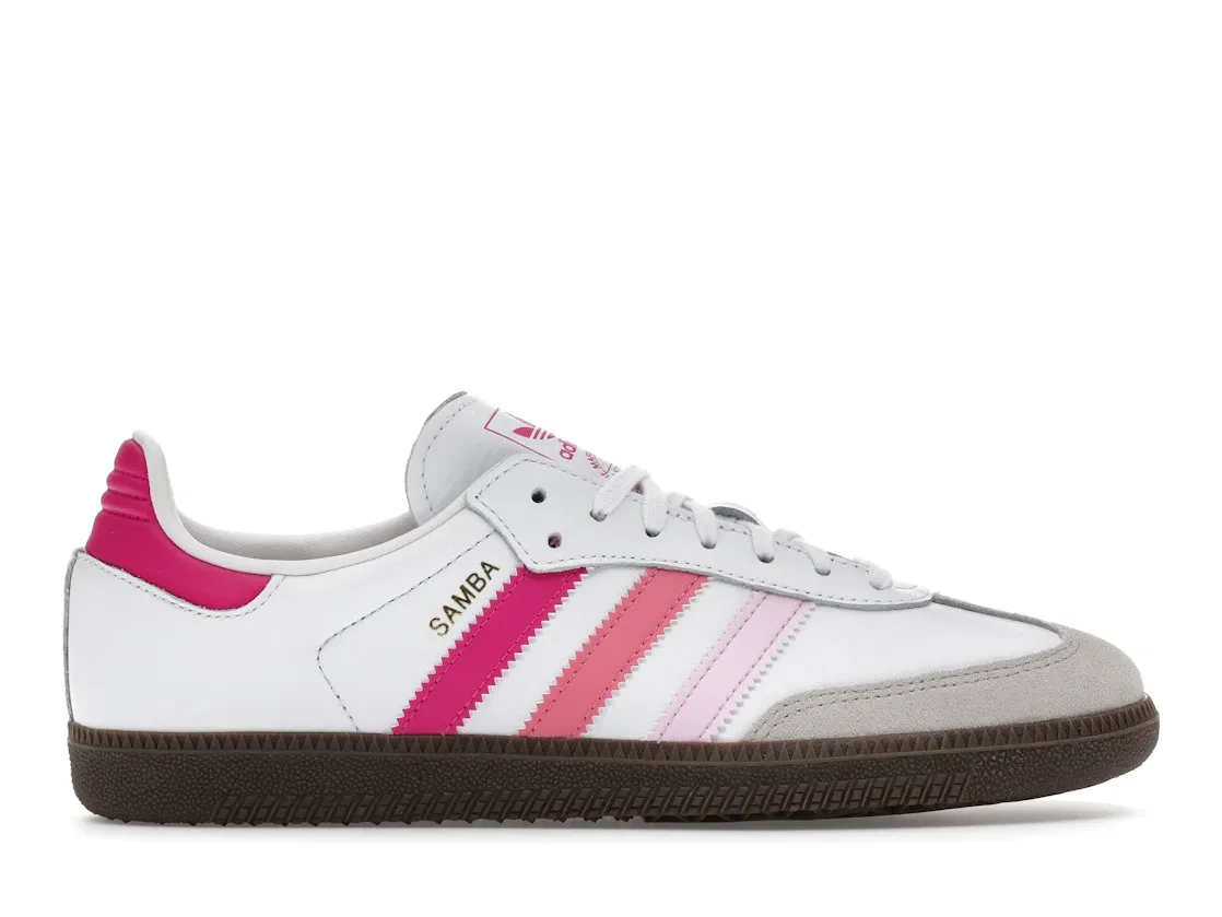 Детские кроссовки Lifestyle с цветовой гаммой Adidas Samba OG, Cloud White/Orchid Fusion/Rose Tone