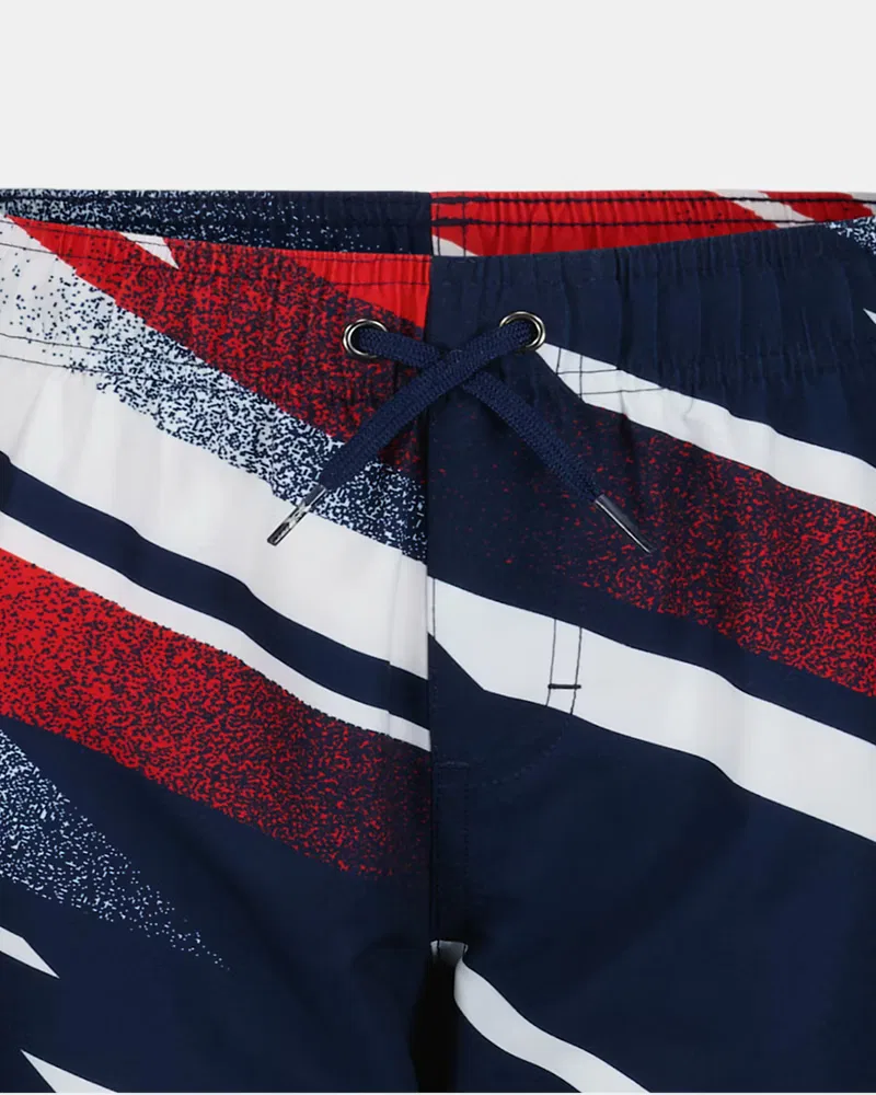 Шорты для плавания 15 см быстросохнущие UPF 50+ UA Speed Eng UnderArmour, Academy/Red — фото 2
