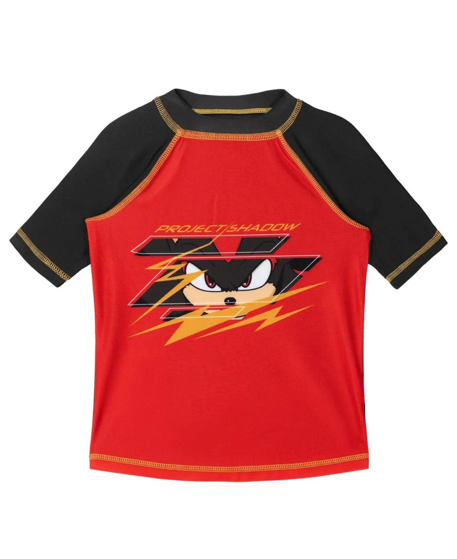Комплект для плавания из рашгарда и плавок Sonic The Hedgehog, Shadow Red Black — фото 2