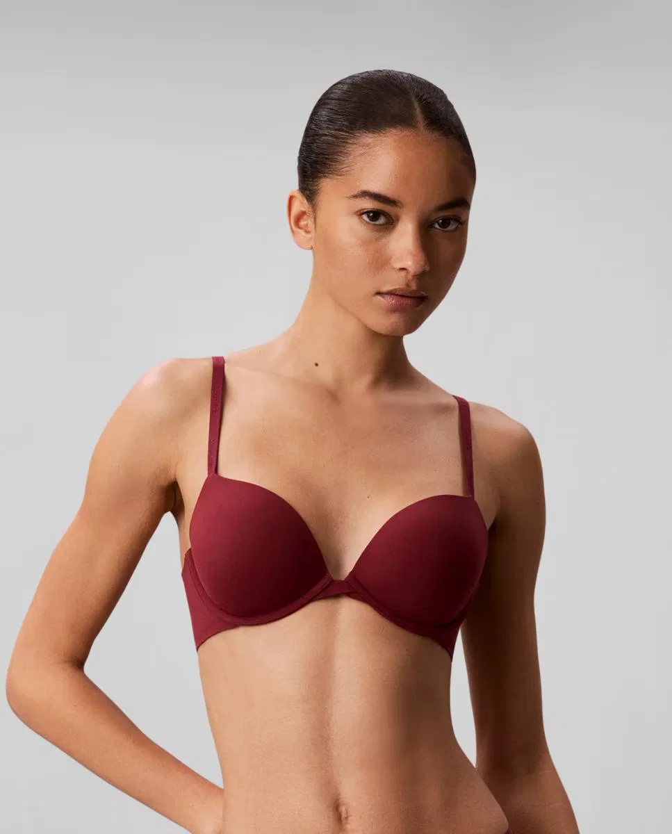 Женский бюстгальтер, Push-up, Calvin Klein, темно-красный